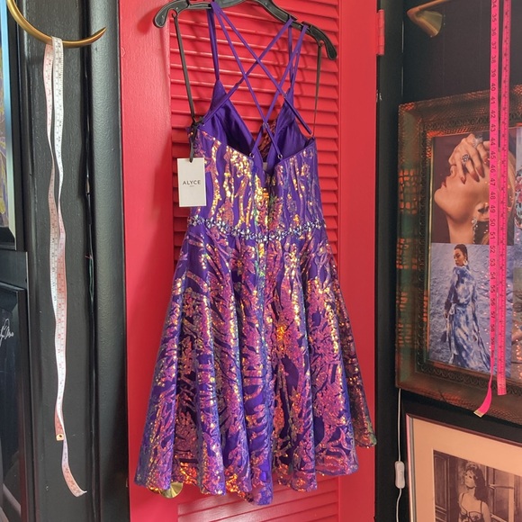 NWT ALYCE PARIS Dress Size 6 bright purple - Picture 5 of 17